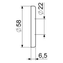 Schlösser Wandrosette für 1735 und 1765, flach, DN 15, 1/2", verchromt... SCHLOESSER-0017350050001 4044997173268 (Abb. 1)