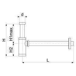 Schlösser Siphon Style de Luxe, Massiv, mit gegossener Tasse, Mattschwarz... SCHLOESSER-0017423270001 4044997269541 (Abb. 1)