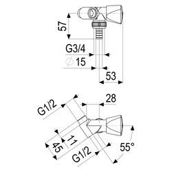 Schlösser Nebenanschlussventil mit Schlauchverschraubung und Dreikantgriff, D... SCHLOESSER-0017451550001 4044997120545 (Abb. 1)