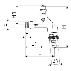 Schlösser Auslaufventil mit Rohrbelüfter, RV, Schlauchverschraubung und Steck... SCHLOESSER-0017541550001 4044997120927 (Abb. 1)