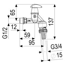 Schlösser Auslaufventil mit Rohrbelüfter, RV, Schlauchverschraubung und Dreis... SCHLOESSER-0017631550001 4044997173367 (Abb. 1)