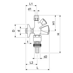 Schlösser Kombi-Eckventil selbstdichtend, mit Rohrbelüfter, Schlauchverschr. ... SCHLOESSER-0017751550001 4044997121160 (Abb. 1)