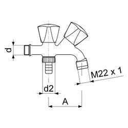 Schlösser Waschgeräte-Kombiventil mit Schlauchverschraubung, Perlator und Dre... SCHLOESSER-0017771550001 4044997121191 (Abb. 1)