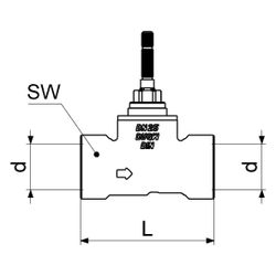 Schlösser Unterputzventil variabel, mit Einbauhilfe, DN 25, 1"... SCHLOESSER-0017922500001 4044997244944 (Abb. 1)