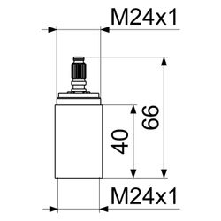 Schlösser Verlängerung für Unterputzventil, variabel, M24x1x40mm... SCHLOESSER-0017980400001 4044997185759 (Abb. 1)