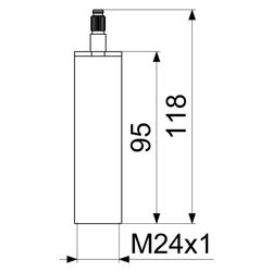 Schlösser Verlängerung für Unterputzventil, M24x1x95mm... SCHLOESSER-0017980900001 4044997185766 (Abb. 1)