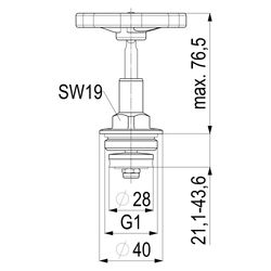 Schlösser Fettkammer-Oberteil, Durchgang-/Schrägsitzventil mit steigender Spi... SCHLOESSER-0018012500001 4044997121580 (Abb. 1)