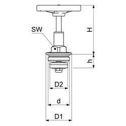 Schlösser Fettkammer-Oberteil, Durchgang-/Schrägsitzventil mit steigender Spi... SCHLOESSER-0018016500001 4044997121863 (Abb. 1)
