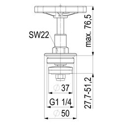 Schlösser Fettkammer-Oberteil, Durchgang-/Schrägsitzventil mit steigender Spi... SCHLOESSER-0018013200001 4044997121658 (Abb. 1)