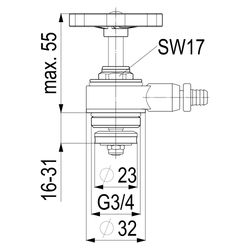 Schlösser Oberteil mit Entleerung, Geradsitz, Marktmodell, mit steigender Spi... SCHLOESSER-0018032500001 4044997173534 (Abb. 1)