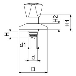 Schlösser Unterputzventil-Oberteil mit Dreikantgriff, mit Hülse und Rosette, ... SCHLOESSER-0018041500001 4044997173589 (Abb. 1)