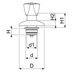 Schlösser Unterputzventil-Oberteil mit Dreikantgriff, mit Hülse und Rosette, ... SCHLOESSER-0018042500001 4044997181232 (Abb. 1)