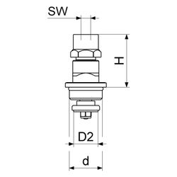 Schlösser Steckschlüssel-Oberteil, DN 15, 1/2", matt verchromt... SCHLOESSER-0018061520001 4044997122242 (Abb. 1)