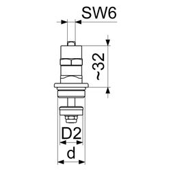Schlösser Steckschlüssel-Oberteil mit Rückschlagkegel, DN 20, 3/4", verchromt... SCHLOESSER-0018072050001 4044997122488 (Abb. 1)