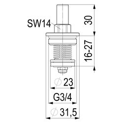 Schlösser Oberteil für Rückschlagventil, DN 20, 3/4", EPDM-Dichtung, Messing... SCHLOESSER-0018082000001 4044997122532 (Abb. 1)