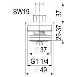 Schlösser Oberteil für Rückschlagventil, DN 32, 1 1/4", EPDM-Dichtung, Messin... SCHLOESSER-0018083200001 4044997122594 (Abb. 1)
