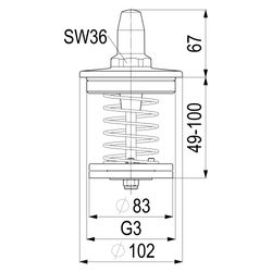 Schlösser Oberteil für Rückschlagventil, DN 80, 3", EPDM-Dichtung, Messing... SCHLOESSER-0018088000001 4044997122723 (Abb. 1)