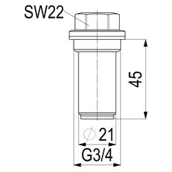 Schlösser Oberteil mit Schmutzfänger, Feinsieb, DN 20, 3/4", Messing... SCHLOESSER-0018092000001 4044997173732 (Abb. 1)