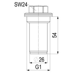 Schlösser Oberteil mit Schmutzfänger, Feinsieb, DN 25, 1", Messing... SCHLOESSER-0018092500001 4044997173756 (Abb. 1)