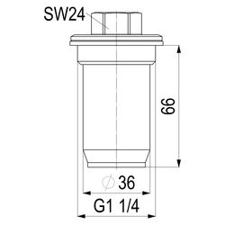 Schlösser Oberteil mit Schmutzfänger, Feinsieb, DN 32, 1 1/4", Messing... SCHLOESSER-0018093200001 4044997173770 (Abb. 1)