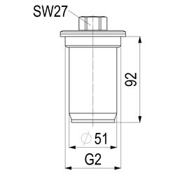 Schlösser Oberteil mit Schmutzfänger, Feinsieb, DN 50, 2", Messing... SCHLOESSER-0018095000001 4044997173817 (Abb. 1)