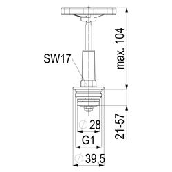 Schlösser Fettkammer-Oberteil für Freistromventil DIN 3502 mit steigender Spi... SCHLOESSER-0018162500001 4044997124000 (Abb. 1)
