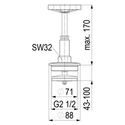 Schlösser Fettkammer-Oberteil für Schrägsitzventil mit steigender Spindel, DN... SCHLOESSER-0018146500001 4044997122990 (Abb. 1)