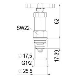 Schlösser Fettkammer-Oberteil für Freistromventil DIN 3502 mit nichtsteigende... SCHLOESSER-0018181500002 4044997124338 (Abb. 1)
