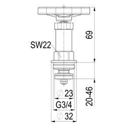 Schlösser Fettkammer-Oberteil für Freistromventil DIN 3502 mit nichtsteigende... SCHLOESSER-0018182000002 4044997124437 (Abb. 1)