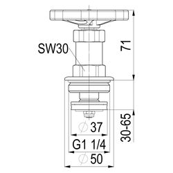 Schlösser Fettkammer-Oberteil für Freistromventil DIN 3502 mit nichtsteigende... SCHLOESSER-0018183200002 4044997124666 (Abb. 1)