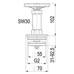 Schlösser Fettkammer-Oberteil für Freistromventil DIN 3502 mit nichtsteigende... SCHLOESSER-0018185000001 4044997124918 (Abb. 1)