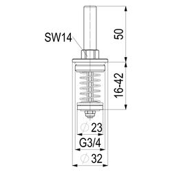 Schlösser Oberteil mit Rückflussverhinderer, DN 20, 3/4", Messing, DIN-DVGW... SCHLOESSER-0018202000001 4044997174029 (Abb. 1)