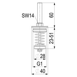 Schlösser Oberteil mit Rückflussverhinderer, DN 25, 1", Messing, DIN-DVGW... SCHLOESSER-0018202500001 4044997174043 (Abb. 1)