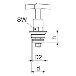 Schlösser Knebel-Oberteil mit O-Ring, DN 15, 1/2", poliert verchromt... SCHLOESSER-0018221550001 4044997126288 (Abb. 1)