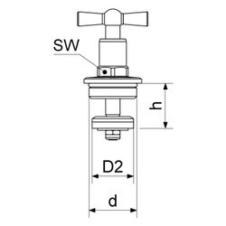 Schlösser Knebel-Oberteil mit O-Ring, DN 20, 3/4", poliert verchromt... SCHLOESSER-0018222050001 4044997126356 (Abb. 1)