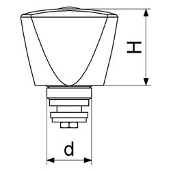 Schlösser Sanitär-Oberteil mit Rückschlagkegel und Haubengriff Rot, DN 15, 1/... SCHLOESSER-0018271551001 4044997126707 (Abb. 1)