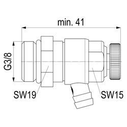 Schlösser Entleerungsventil mit O-Ring, DN 10, 3/8", mit Auslaufring Grün, Me... SCHLOESSER-0018311000001 4044997127094 (Abb. 1)