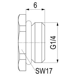 Schlösser Entleerungsstopfen mit O-Ring, DN 8, 1/4", Messing... SCHLOESSER-0018360800001 4044997127247 (Abb. 1)