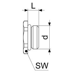 Schlösser Entleerungsstopfen mit O-Ring, DN 10, 3/8", Messing... SCHLOESSER-0018361000001 4044997127261 (Abb. 1)
