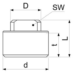Schlösser Verschlussstopfen mit verchromter Schlitzschraube, DN 15, 1/2" Mess... SCHLOESSER-0018381500001 4044997127315 (Abb. 1)
