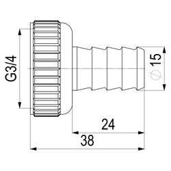 Schlösser Schlauchverschraubung, zweiteilig, DN 15, 1/2", Polyamid, Grau... SCHLOESSER-0018481500001 4044997127759 (Abb. 1)