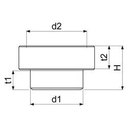 Schlösser Übergangsstück mit R-Muffe und Dichtung, 1" IG x 3/4" AG, verchromt... SCHLOESSER-0018502550001 4044997127933 (Abb. 1)