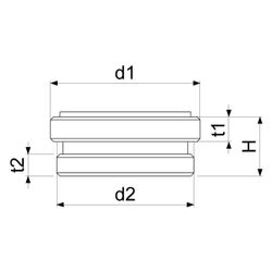 Schlösser Übergangsstück M24x1 AG x M22x1 AG, verchromt... SCHLOESSER-0018532250001 4044997128145 (Abb. 1)