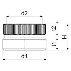 Schlösser Übergangsstück M22x1 IG x 3/4" AG, verchromt... SCHLOESSER-0018542050001 4044997128169 (Abb. 1)
