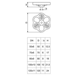 Schlösser Handrad mit Schraube und Button, 60x7mm, Polyamid, Grün... SCHLOESSER-0018590600001 4044997128589 (Abb. 1)