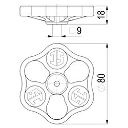 Schlösser Handrad lose, 80x9mm, Polyamid, Blau... SCHLOESSER-0018590860201 4044997128671 (Abb. 1)