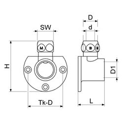 Schlösser Wandscheibe mit Quetschverschraubung, DN 10, 1/2" x 3/8" x 10mm, ve... SCHLOESSER-0018721510001 4044997130360 (Abb. 1)