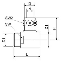 Schlösser T-Stück mit einer Quetschverschraubung, DN 10, IG x AG 1/2", 3/8" x... SCHLOESSER-0018731510001 4044997130384 (Abb. 1)