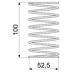 Schlösser Druckfeder für Rückschlagventil, DN 65, 2 1/2"... SCHLOESSER-0018746500001 4044997130513 (Abb. 1)