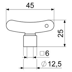 Schlösser Steckschlüssel DN 15, 1/2", Vierkant 6mm, vernickelt... SCHLOESSER-0018821530001 4044997130988 (Abb. 1)